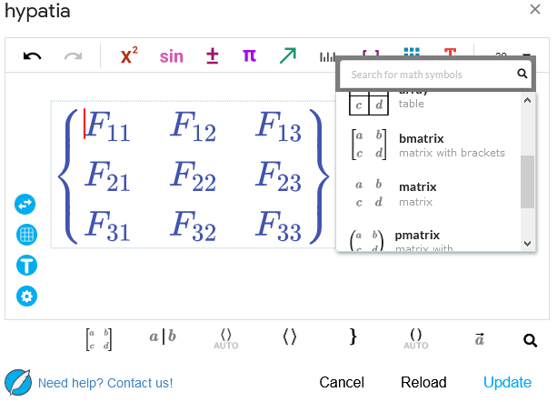 matrix bracket